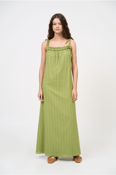 Vestido Longo Romantique Clemence - Verde