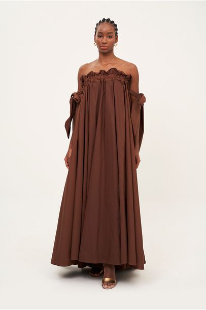 Vestido Fantasy Marrom Chaouiche - Marrom