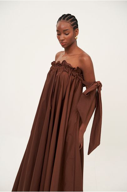 Vestido Fantasy Marrom Chaouiche - Marrom