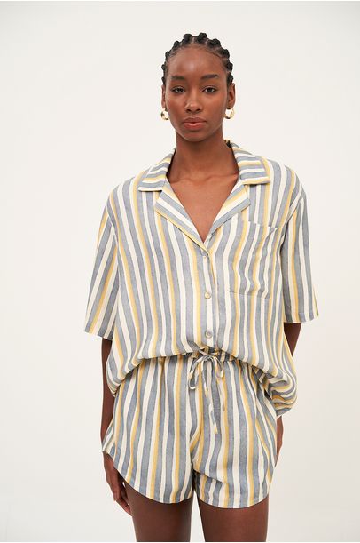 Camisa Golden Age Listras Adriana Degreas - Listras