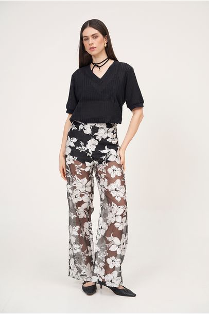Blusa Kiso Linnen - Preto