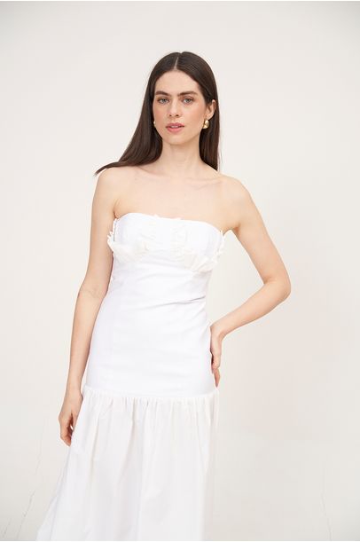 Vestido Frufru Branco Cho - Branco