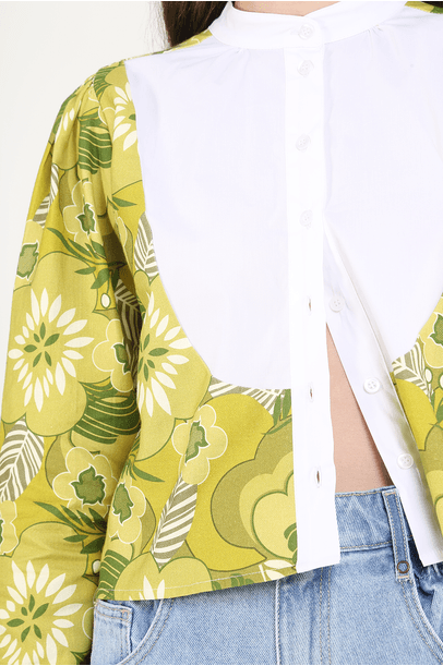 Camisa Cropped Leafy All Most Vintage - Verde