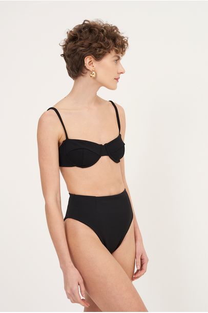 Biquini Hot Pants Perlin Preto Haight - Preto
