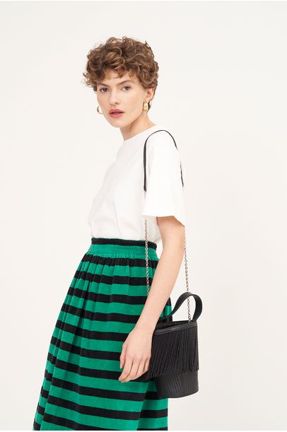 Bolsa Bela Franjas Preto Glorinha Paranagua - Preto