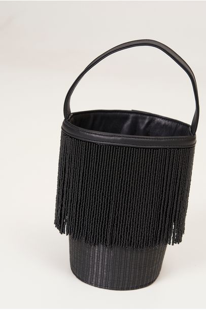 Bolsa Bela Franjas Preto Glorinha Paranagua - Preto