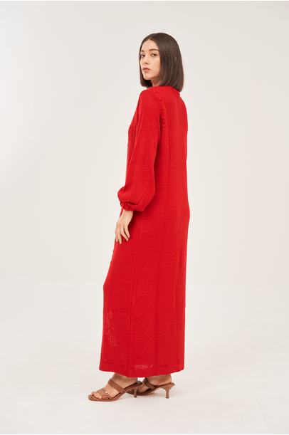 Vestido Azulejos Vermelho Blforyou - Vermelho