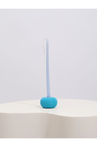 Castiçal Unitário Color Azul Cian Candle - Azul