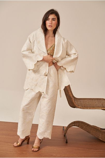 Calca White Lotus All Most Vintage - Off White