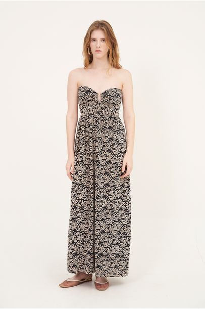Vestido Sem Alcas Senlis Framed - Preto