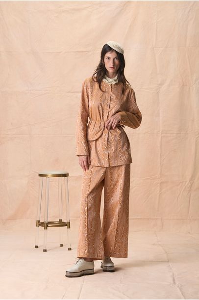 Camisa Chamalote Psy Bege Paula Raia - Bege