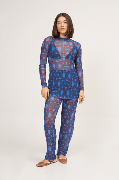Vestido Mini Yoga-Sutra Azul Parioca - Azul