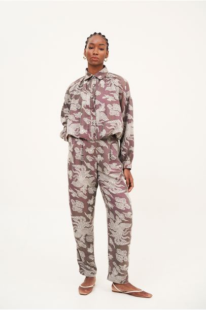 Camisa Tsuru Linnen - Marrom