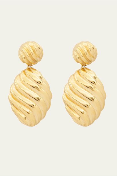 Brinco Duplo Cocoon Prata Com Banho De Ouro Amarelo Luisa Schröder - Dourado