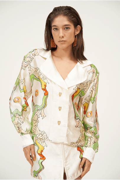 Camisa Martina Off White Lo De Lui - Off White