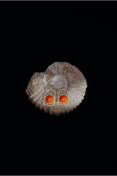 Brinco Amalfi Denise Cassou Couture Jewelry - Laranja