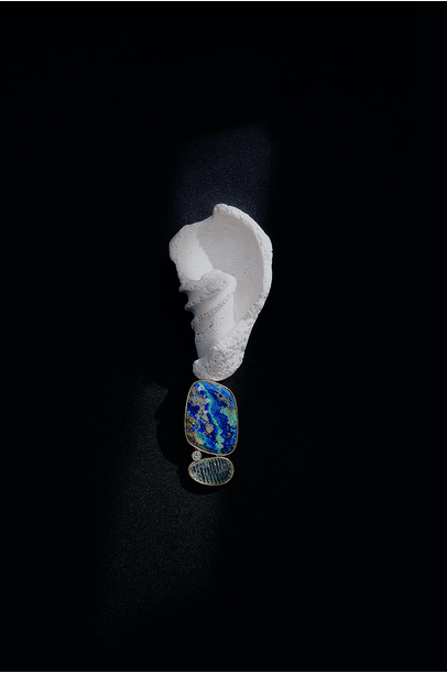 Brinco Hera Denise Cassou Couture Jewelry - Azul