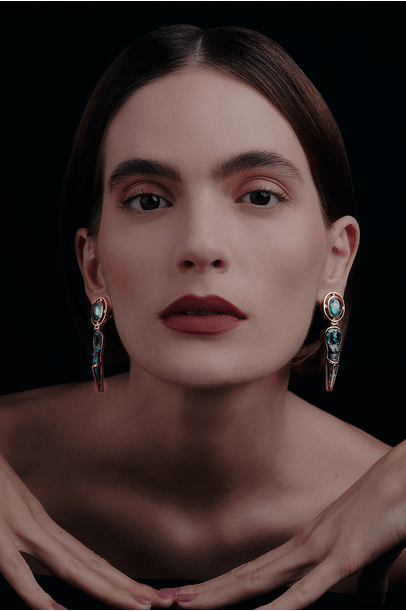 Brinco Aretusa Denise Cassou Couture Jewelry - Dourado - Dourado
