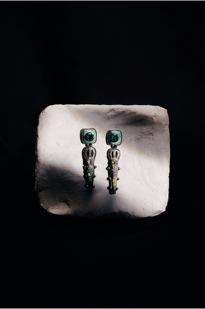 Brinco Deméter Denise Cassou Couture Jewelry - Prata - Prata