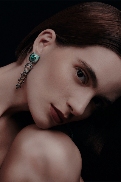 Brinco Deméter Denise Cassou Couture Jewelry - Prata - Prata