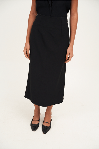 Saia Crepe Solaris Marilia Nk - Preto