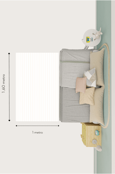 Tapete Playmat Retangular Listrado Vertical Edamami + The Kid´s List - Laranja