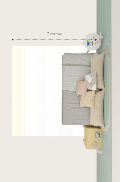 Tapete Playmat Retangular Listrado Vertical Edamami + The Kid´s List - Amarelo