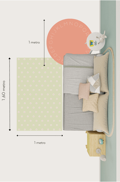Tapete Playmat Margaridas Retangular Edamami + The Kid´s List - Floral