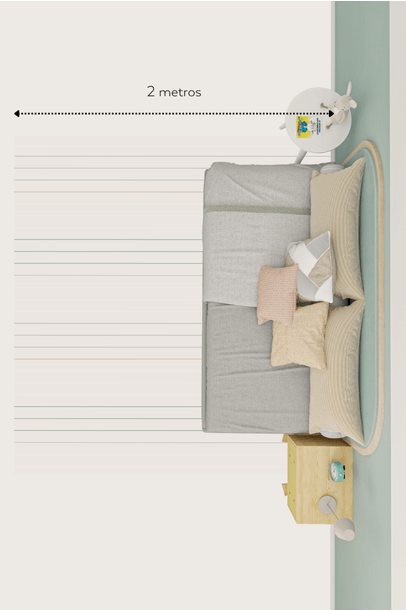 Tapete Playmat Listrado Horizontal Edamami + The Kid´s List - Cinza
