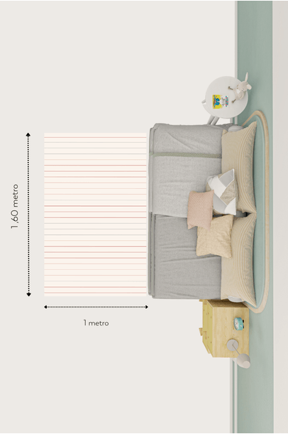 Tapete Playmat Listrado Horizontal Edamami + The Kid´s List - Rosa