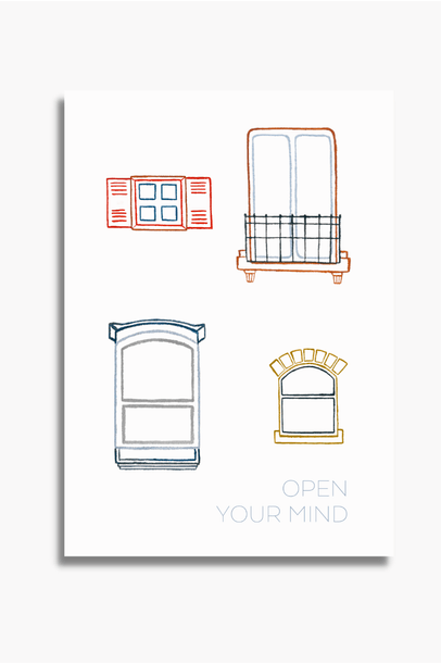Poster Vertical Open Janelas Edamami + The Kid´s List  - Branco