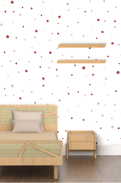 Papel Adesivo Duo de Bolas Edamami + The Kid´s List - Vermelho