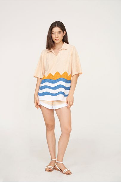 Camisa Ondas Atoalhada Missinclof - BEGE