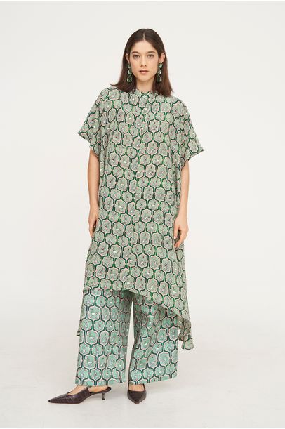 Vestido Pontas Bdln - VERDE