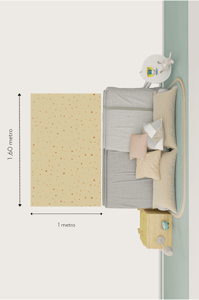 Tapete Retangular Duo de Bolas Edamami + The Kid´s List - Amarelo