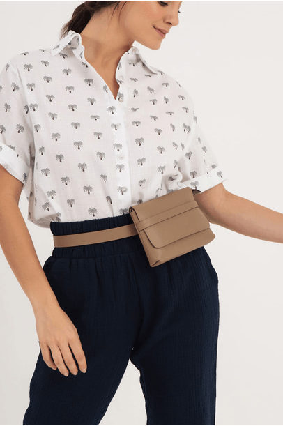 Pochete Fendi Bege Cabana - Bege
