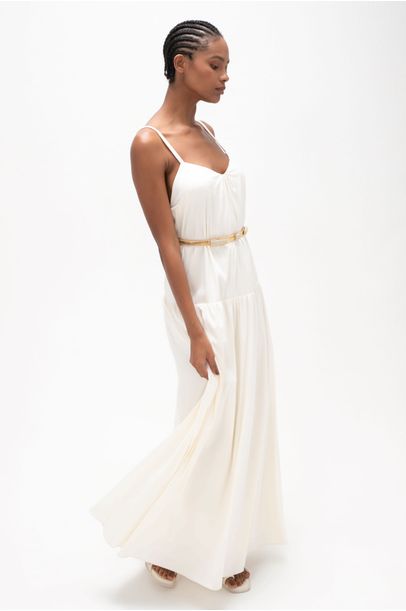 Vestido Franciele Cris Barros - Off White