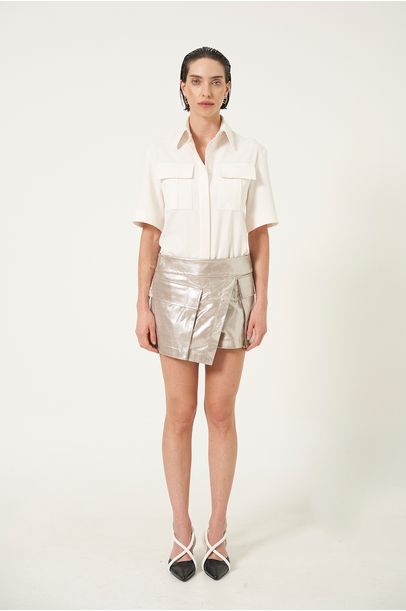 Camisa Manga Curta Masculina Gloria Coelho - Off White