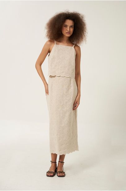Saia Midi Ibiza Clemence - NATURAL