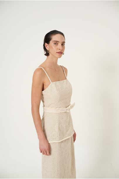 Vestido Midi Ibiza Clemence - NATURAL