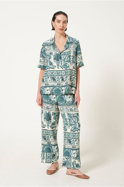 Camisa Mc Hera Adriana Degreas - AZUL