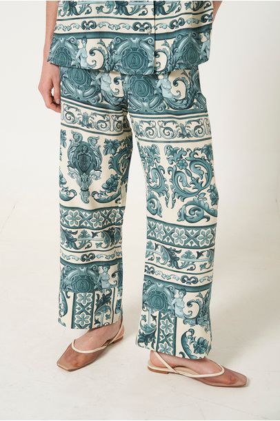 Calça Reta Hera Adriana Degreas - AZUL