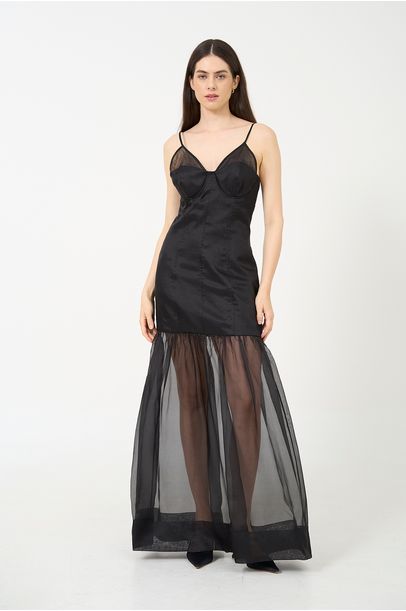 Vestido Midi Lalique Framed - Preto