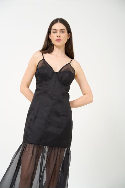 Vestido Midi Lalique Framed - Preto
