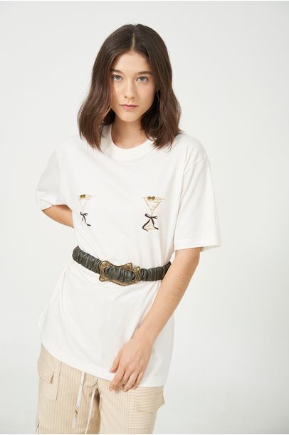 T-shirt Martini Gallerist + Alter Gallery  - BRANCO