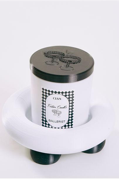 Kit Vela e Bandeja Gallerist + Cian - PRETO E BRANCO