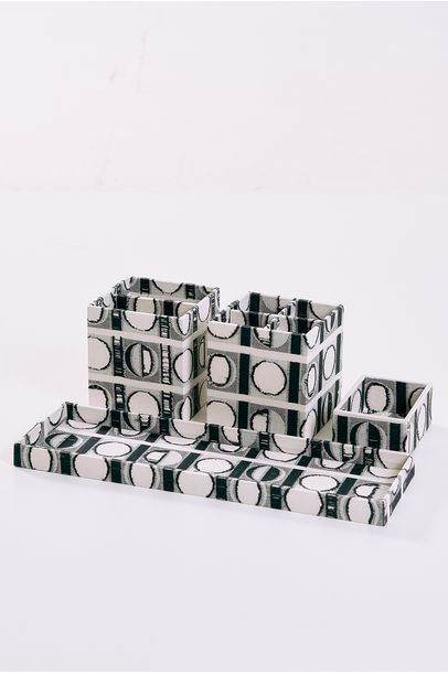 Kit Linho Escritório P Gallerist + Etui - AZUL