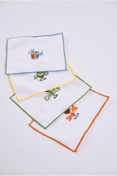 Kit Guardanapo Coquetel Bordas Fun Gallerist + Meza Home - MULTICOLORIDO