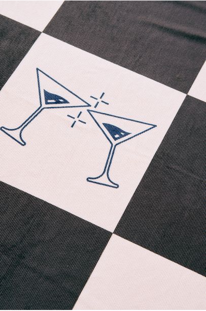 Toalha De Mesa Gallerist + Pingo - PRETO E BRANCO