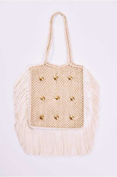 Bolsa Glorinha Tachas Gallerist + Studio Doppio T - OFF WHITE